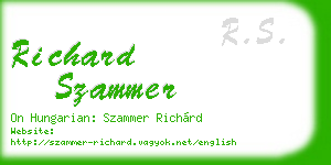 richard szammer business card