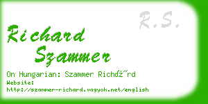 richard szammer business card